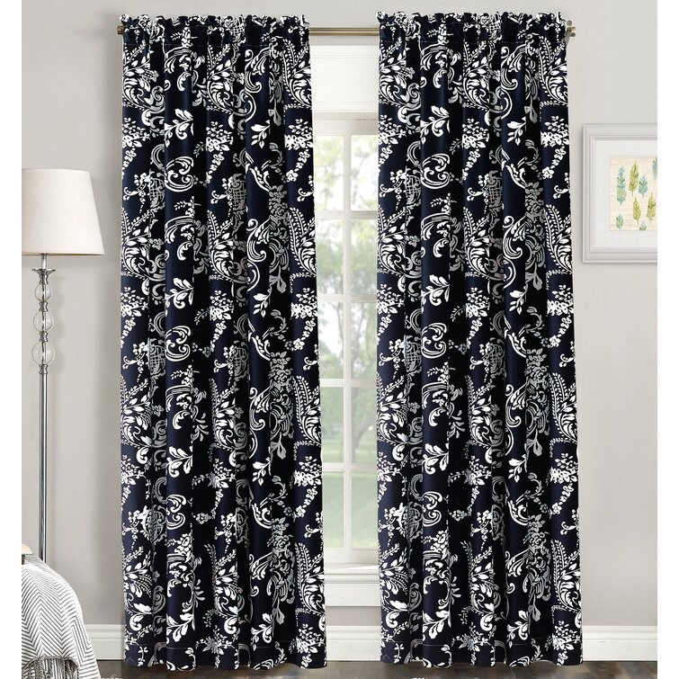 Home Soft Things Floral Rod Pocket Single Curtain Panel Wayfair 9367